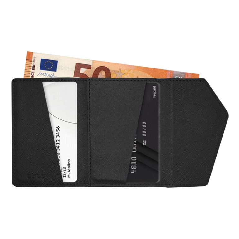 ETRES WALLET EASY SAFFIANO BLACK 10X17CM 2