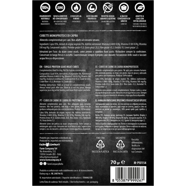 CUBETTI MONOPROTEICI CAPRA 70GR 2
