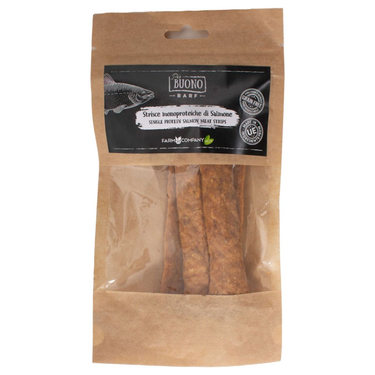 STRISCE MONOPROTEICHE 12,5CM SALMONE 70GR