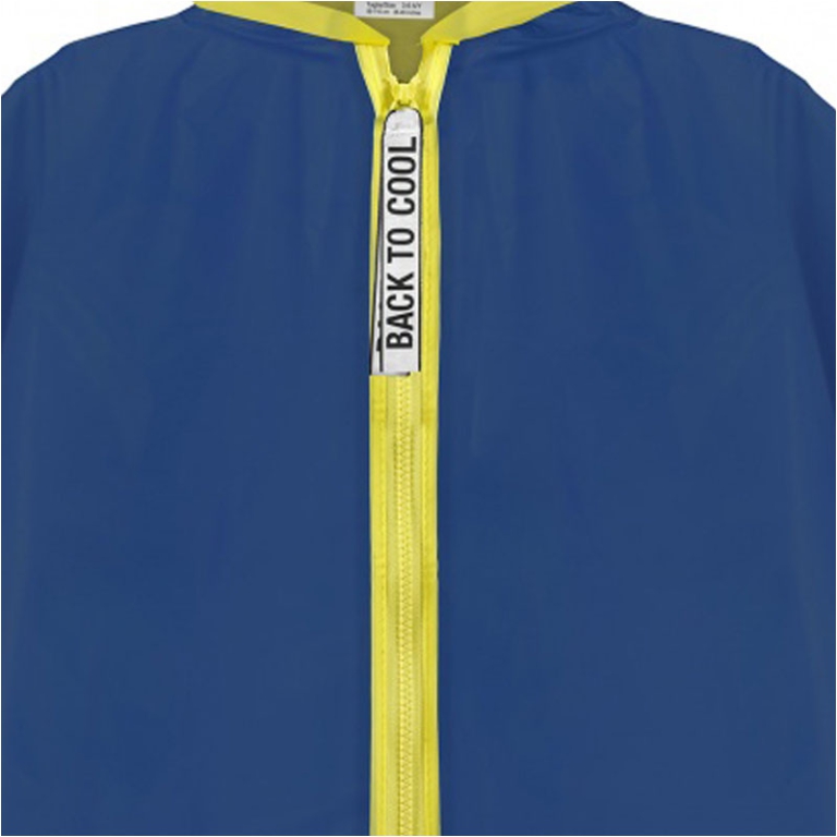 MANTELLA PONCHO BLU-GIAL. CON ZIP COLLK. B.CATARIFR. 2