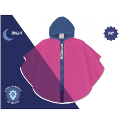 MANTELLA PONCHO ROSA-VIO. CON ZIP COLLK. B.CATARIFR.