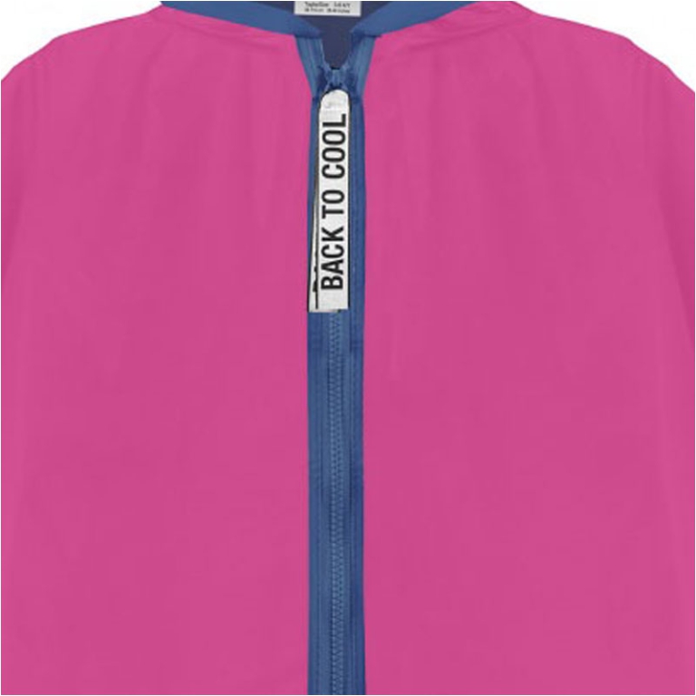 MANTELLA PONCHO ROSA-VIO. CON ZIP COLLK. B.CATARIFR. 2