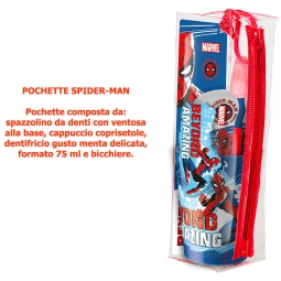 POCHETTE SPAZZOLINO BICCHIERE DENTIFRICIO SPIDERM
