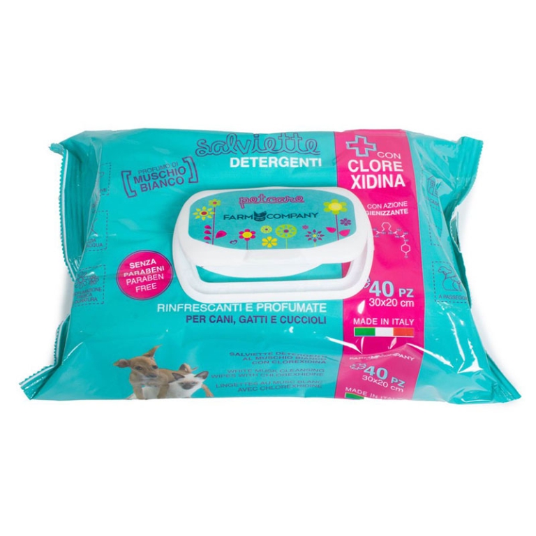 SALVIETTE UMIDE MUSCHIO BIANCO 40 STRAPPI