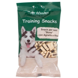 SNACK PER CANI A FORMA DI OSSO AGNELLO RISO 120GR