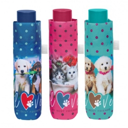 OMBRELLO DONNA MINI CANI E GATTI MANUALE TIME