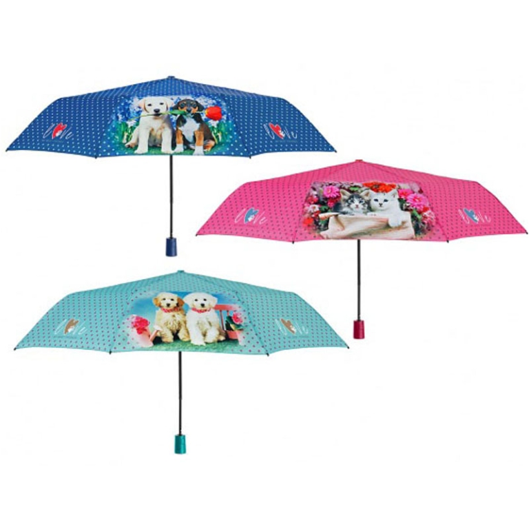 OMBRELLO DONNA MINI CANI E GATTI AUTOMATICO TIME 2