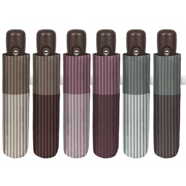 OMBRELLO DONNA MINI RIGATO 2 FASCE APRI CHIUDI