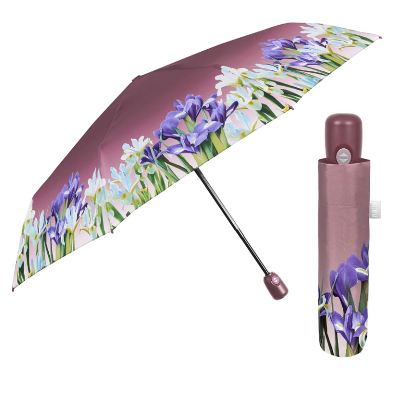 OMBRELLO DONNA MINI AUTOMATICO BORDO FIORI