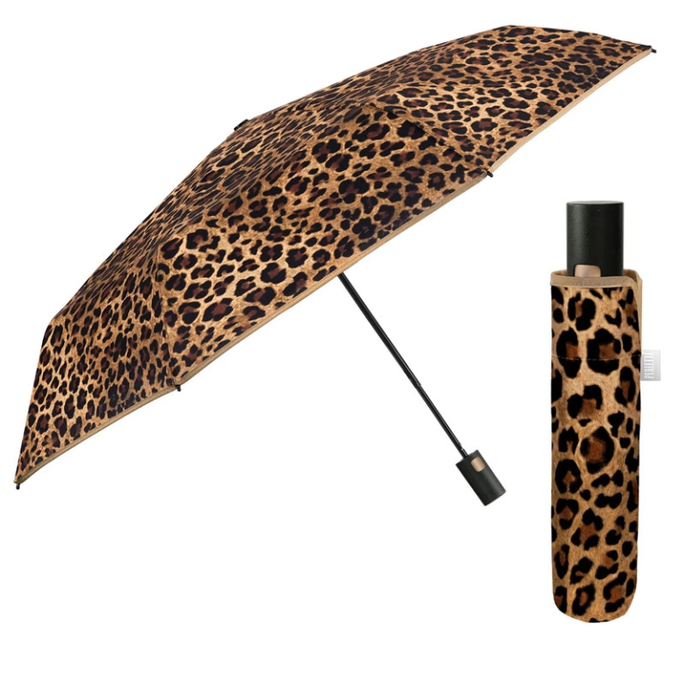 OMBRELLO DONNA MINI AUTOMATICO LEOPARDATO