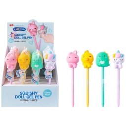 PENNA GEL SQUISHY BAMBOLA INCHIOSTRO BLU 16PZ EXPO