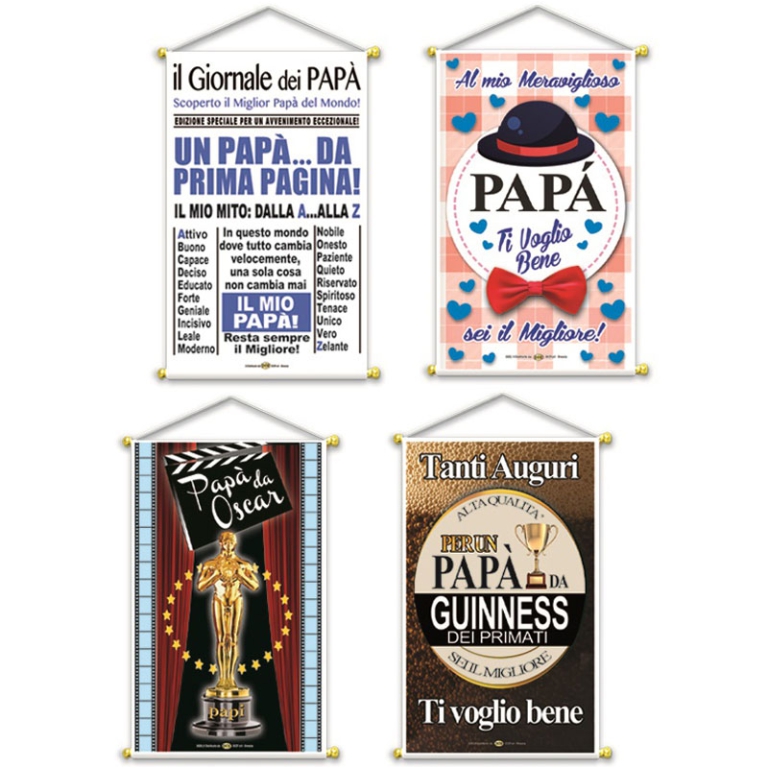 LOCANDINA PAPA' 50X30CM