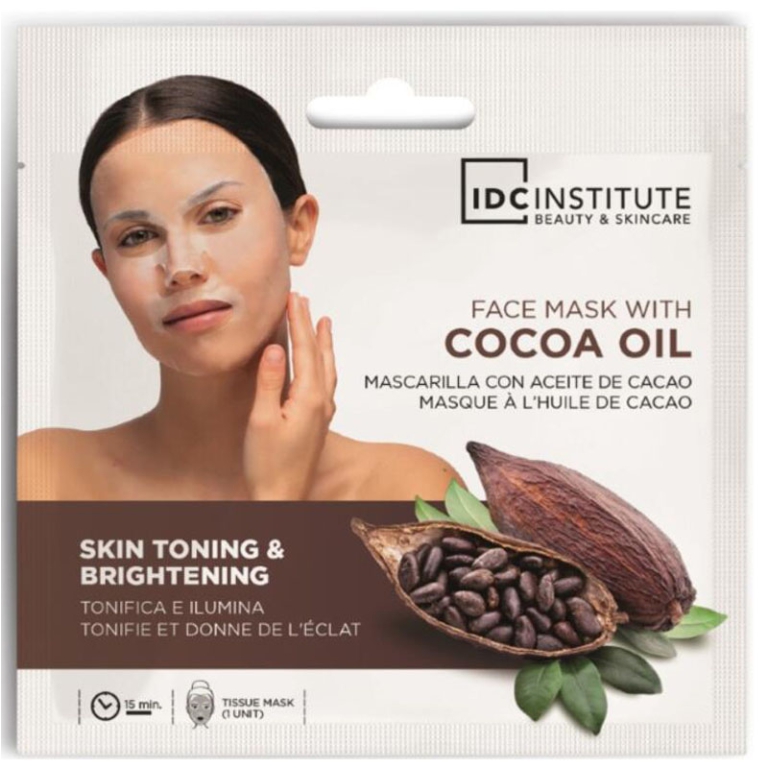 MASCHERA VISO IN TESSUTO OLIO DI CACAO ILLUMINANTE