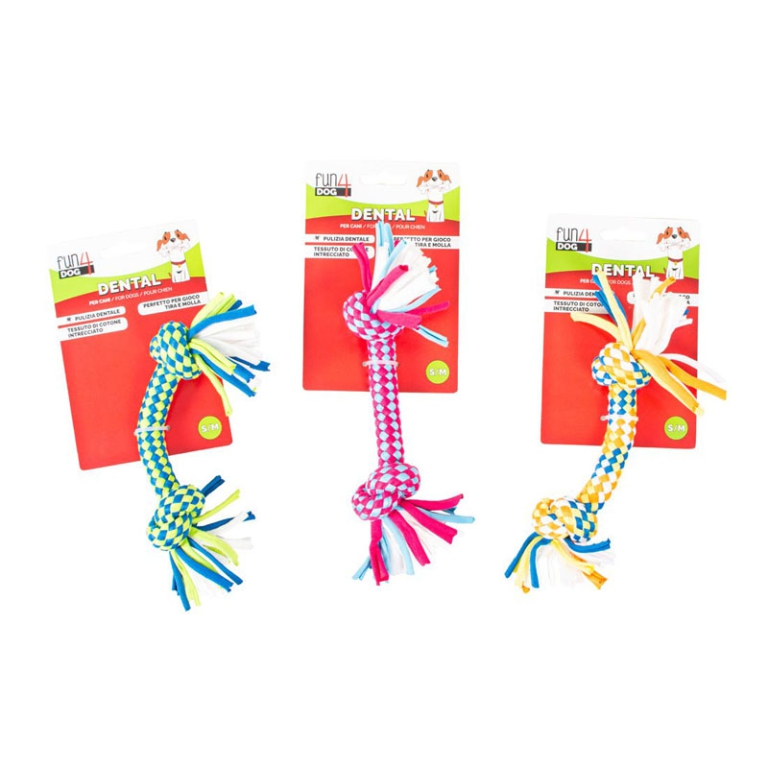 GIOCO DENTAL CORDA 2 NODI 23CM