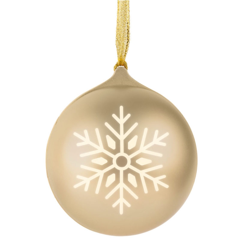 PALLA DI NATALE ORO MUSICALE 9,5CM 2