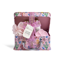 SET DA BAGNO FLOREALE IN VALIGETTA 4PZ