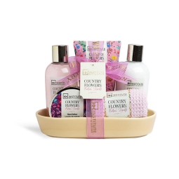 SET DA BAGNO FLOREALE 4PZ CON PIATTINO
