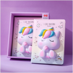 DIARIO SQUISHY UNICORNO 19X16CM