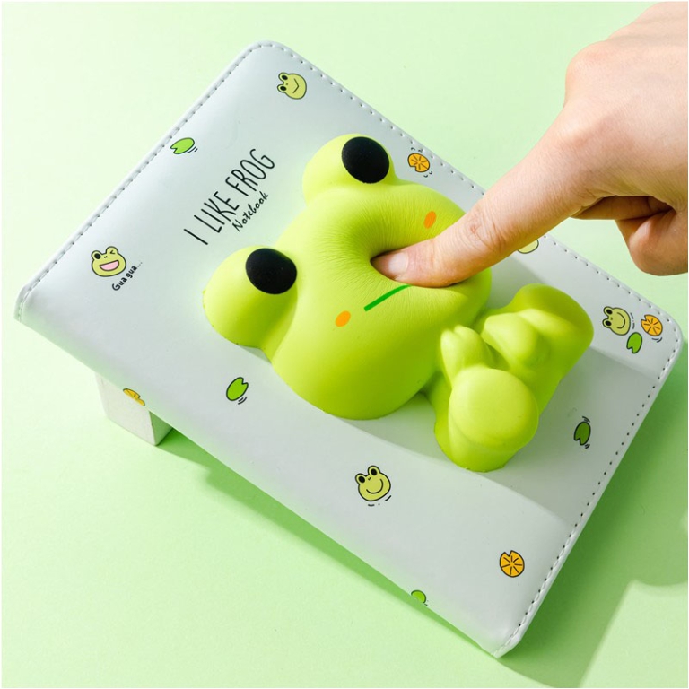 DIARIO SQUISHY RANA 19X16CM 2