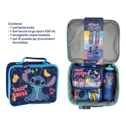 BORSA TERMICA CON ACCESSORI STITCH