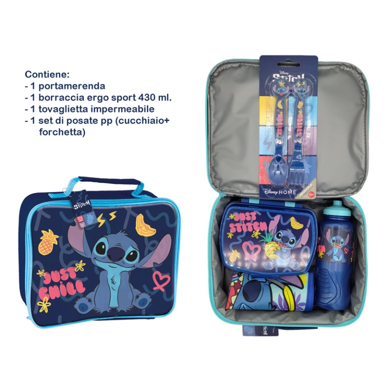 BORSA TERMICA CON ACCESSORI STITCH