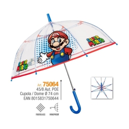 OMBRELLO BAMBINO 45CM SUPER MARIO AUTOMATICO