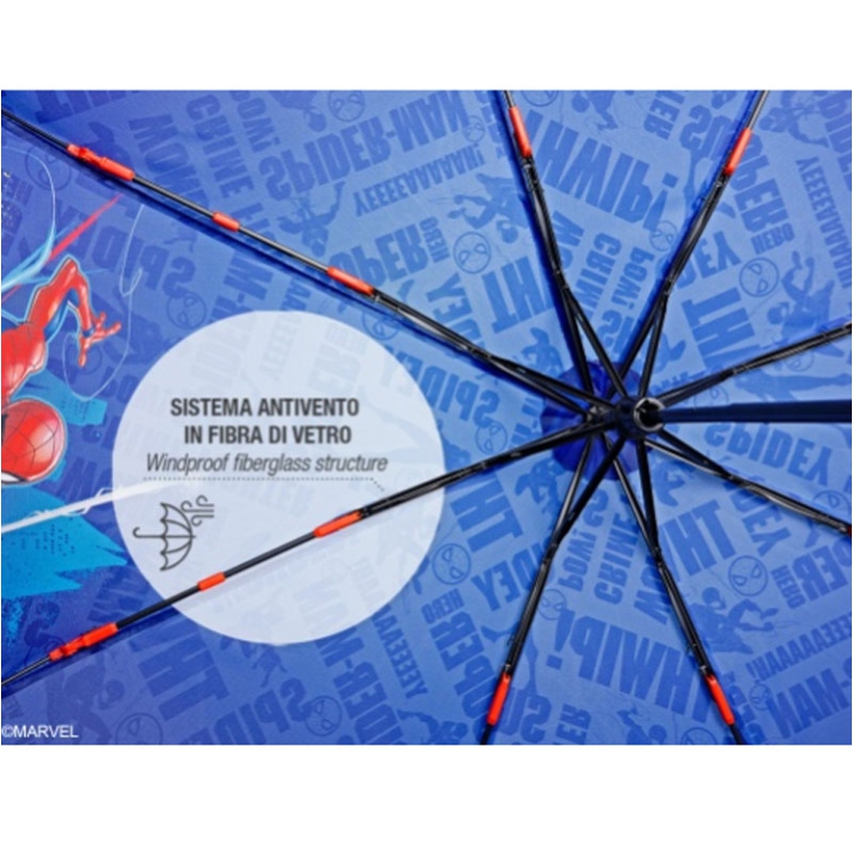 OMBRELLO BAMBINO MINI SPIDERMAN MANUALE 45CM ANTIV 3