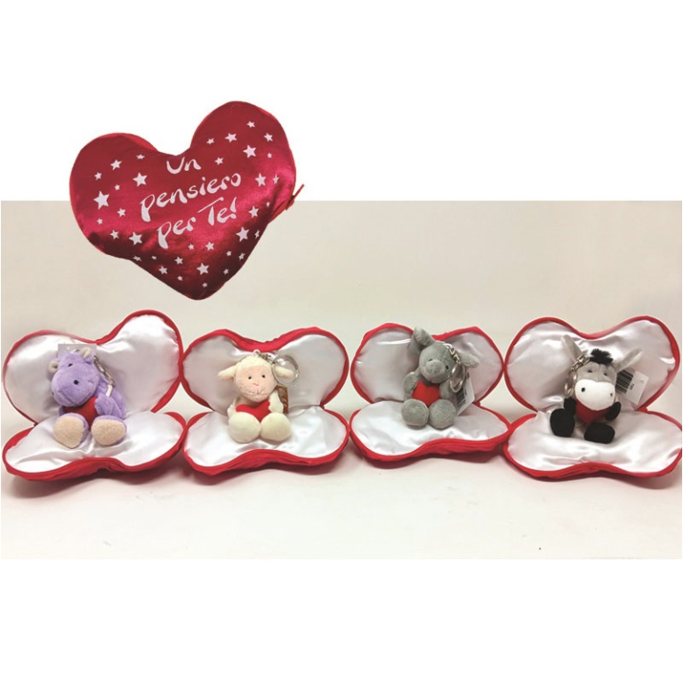 CUORE PORTAREGALO 15CM CON PORTACHIAVI 10CM