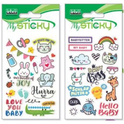 STICKERS ADESIVI BUSTA 3D BABY 12PZ
