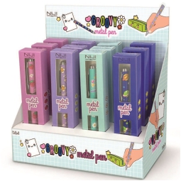 PENNA REGALO 12PZ METAL  GROOVY INCHIOSTRO NERO