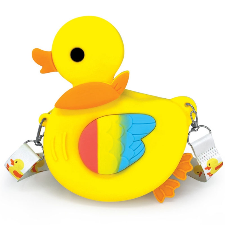 MINI BAG DUCKY IN SILICONE CON TRACOLLA 15X17X5CM 2