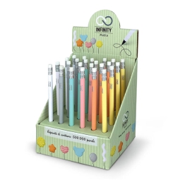 MATITA INFINITA FUSTO IN PLASTICA CON GOMMA 24PZ