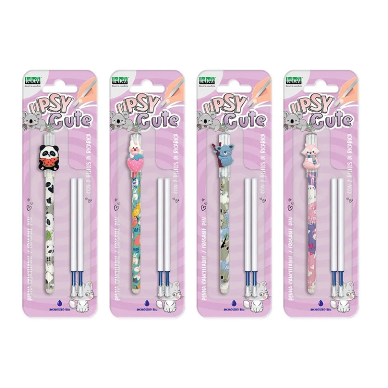 PENNE CANCELLABILI 12 BLISTER FANTASIA CON REFILL