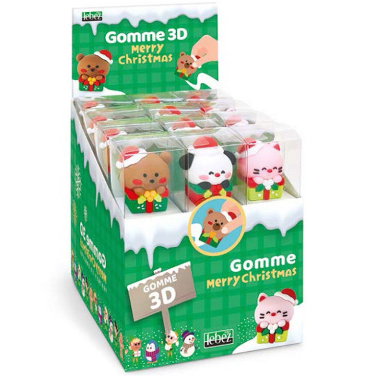 GOMME 3D 3 SOGGETTI NATALIZI 24PZ EXPO