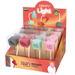 LAMPADE HAPPY LIGHT SQUARY H10,5CM 12PZ