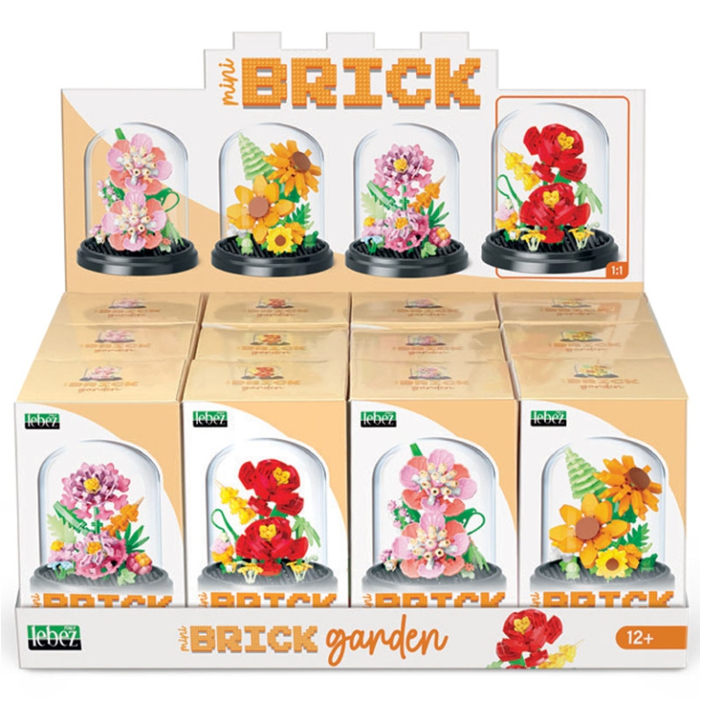 BRICK GARDEN 12PZ FIORI CON TECA H15CM