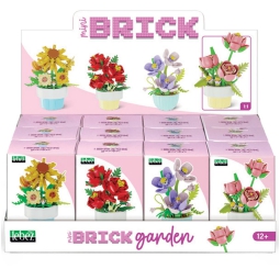 BRICK GARDEN 12PZ FIORI CON VASO H10CM