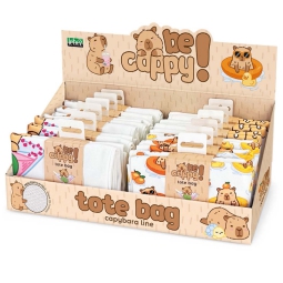 BORSE TOTE BAG CAPIBARA  12PZ EXPO ASSORTITE