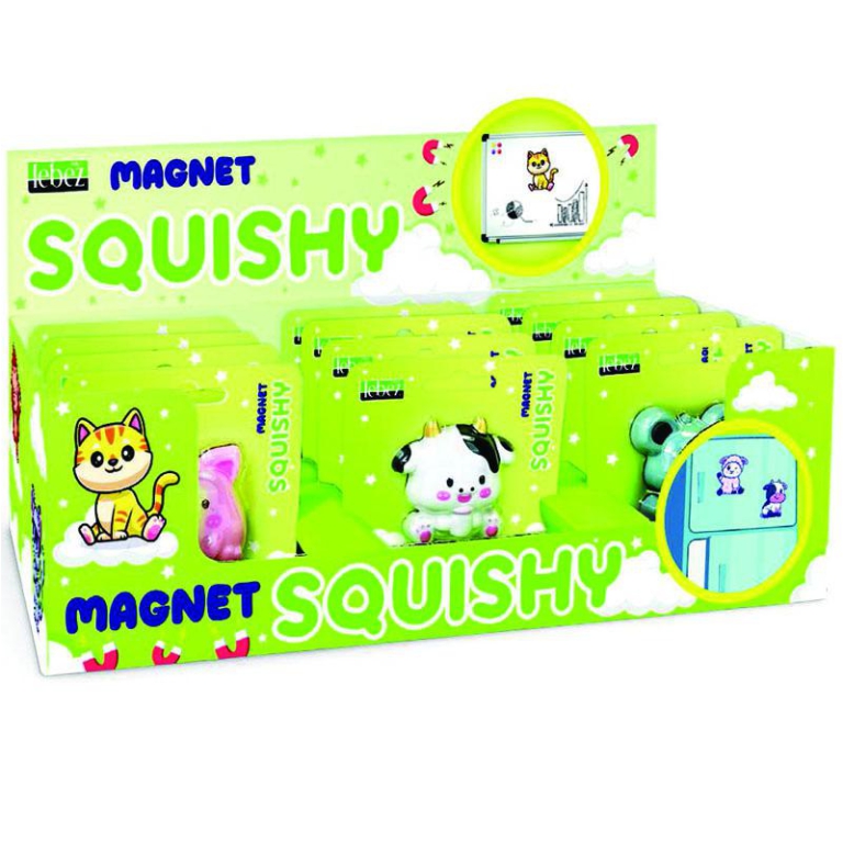 SQUISHY MAGNETICI ANIMALI ASSORTITI 12PZ