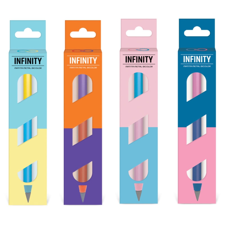MATITA INFINITA BICOLOR  SCATOLA SINGOLA
