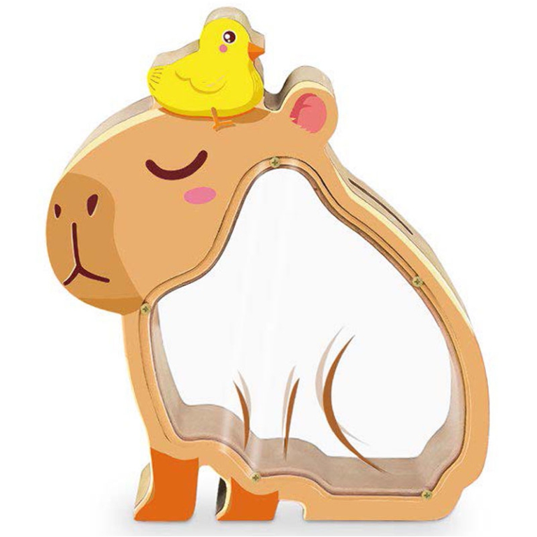 SALVADANAIO TESORETTI ANIMALI LEGNO 18X18X3CM 2