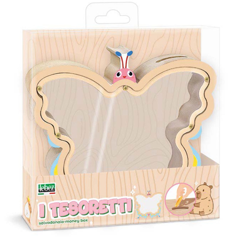 SALVADANAIO TESORETTI ANIMALI LEGNO 18X18X3CM 3