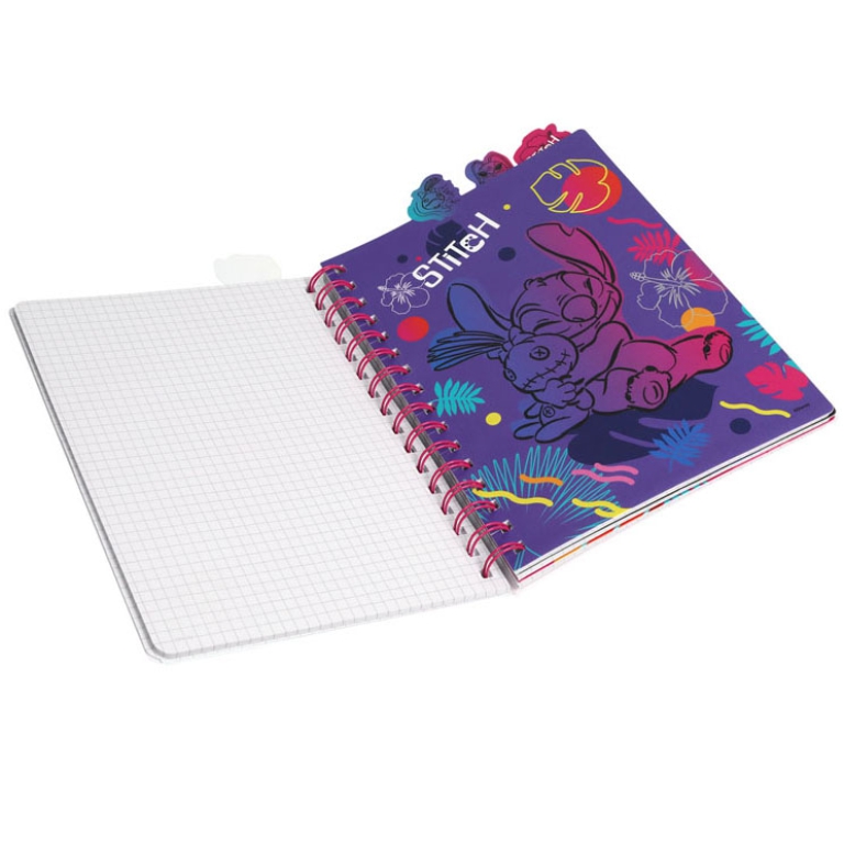 TACCUINO STITCH BLACK A5 ANELLI CON SEGNA PAGINA 3