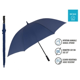OMBRELLO UNISEX LUNGO XXL BLU NAVY MANUALE