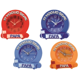 SVEGLIA PAPA' CON GLITTER 10CM