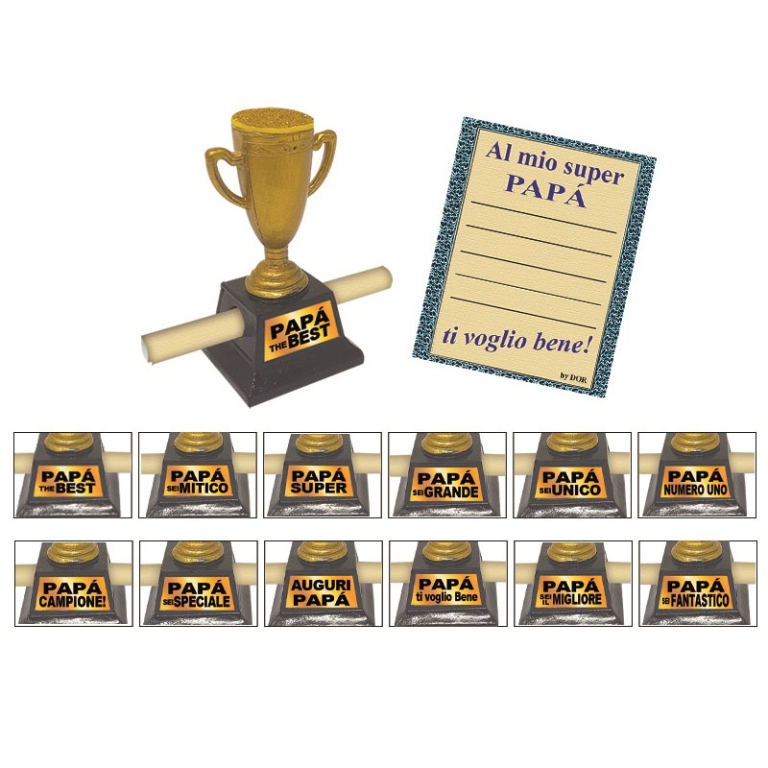 MINI COPPA TROFEO PAPA' 9CM