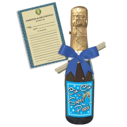BOTTIGLIA PROSECCO PIENA CON PERGAMENA PAPA' 200ML