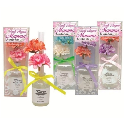DIFFUSORE PROFUMO 50ML MAMMA CON FIORI IN TESSUTO