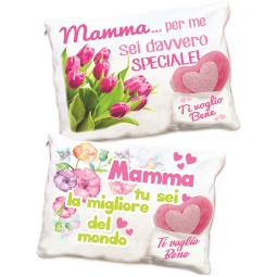 CUSCINO MAMMA 43X22CM CON CERNIERA E TASCHINO
