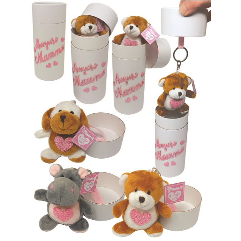 PORTACHIAVI IN PELUCHES MAMMA 9CM CON SCATOLA